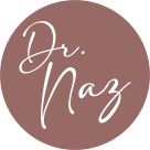 Dr. Naz pink badge